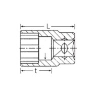 Chei tubulare, prindere 1/4, 6 laturi, profesionale, DIN 3124, dimensiuni in inch, Stahlwille