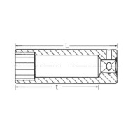 Chei tubulare lungi, prindere 1/4, 12 laturi, profesionale, DIN 3124, dimensiuni in inch, Stahlwille