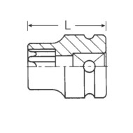Chei tubulare de impact, E-Torx, prindere 1/2, profesionale, Stahlwille