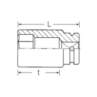Chei tubulare de impact, lungi, prindere 1, profesionale, ISO 1711-2, Stahlwille
