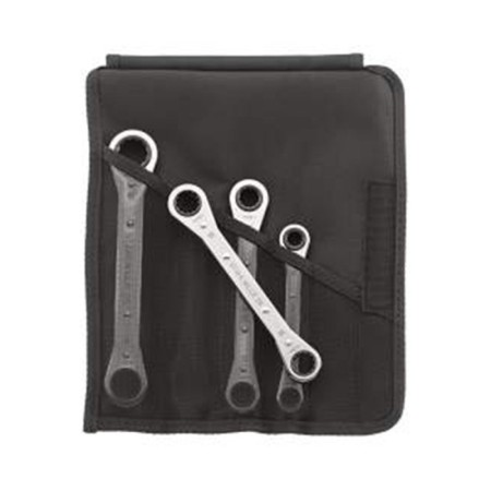 Set de chei rotative inelare, duble, cu clichet, 4 piese, Stahlwille