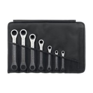 Set de chei rotative inelare, duble, cu clichet, 7 piese, Stahlwille