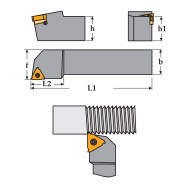 Suporti cu placute amovibile pentru filetare exterioara, STXN 90 grade, CANELA