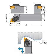 Suporti cu placuta fixata cu stift - clema, MTJN 93 grade, CANELA