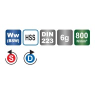 Filiere forma B, filet Whitworth BSW, DIN 223, DIN EN 22568, VOLKEL