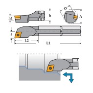 Suporti cu placuta fixata cu surub, SCLC 95 grade, CANELA