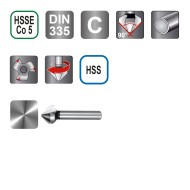 Tesitoare C 90 grade HSSE Co5, rectificate, DIN 335, RUKO