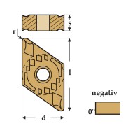 Placute rombice 55 grade, DNMG-MHC, CANELA