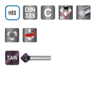 Tesitoare C 90 grade HSS-TiAlN, rectificate, DIN 335, RUKO