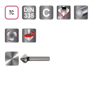 Tesitoare C 90 grade din carbura de wolfram, rectificate, DIN 335, RUKO