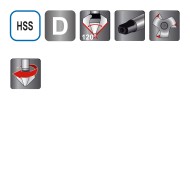 Tesitoare, D 120 grade, HSS, prindere Morse, RUKO