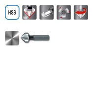 Tesitoare 90 grade, HSS, prindere bit 1-4, tip scurt, RUKO