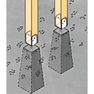 Papuc de reazem, tija striata Ø16, fixare cui ancora Ø4 / bolt, perforatii Ø8, Ø11 mm,Rocast