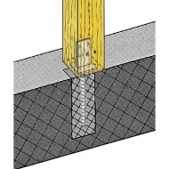 Papuc de reazem, tija striata Ø20 mm, fixare surub Ø8 mm, perforatii Ø8.5 mm , Rocast