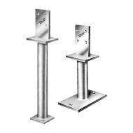 Papuc de reazem, tija striata Ø42 mm, fixare surub Ø8 mm / bolt, perforatii Ø8.5 mm, Rocast