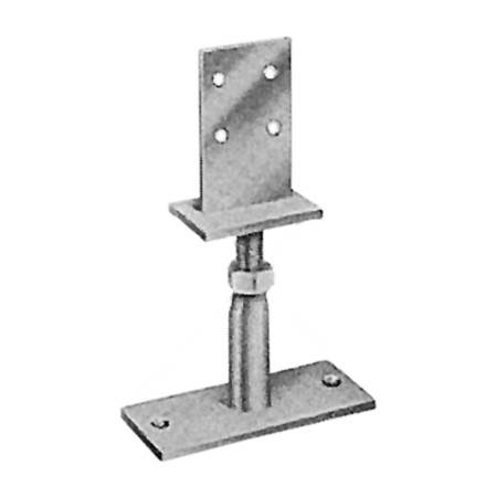 Papuci de reazem reglabili, fixare cui ancora Ø4 / surub Ø8 pentru lemn Tip IB - Vario, perforatii Ø8.5, Ø11 mm, Rocast