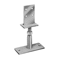 Papuci de reazem reglabili, fixare cui ancora Ø4 / surub Ø8 pentru lemn Tip IB - Vario, perforatii Ø8.5, Ø11 mm, Rocast