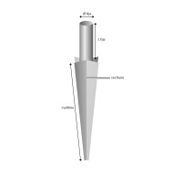 Picior de stalp pentru batere, Ø38 x Ø38, Rocast