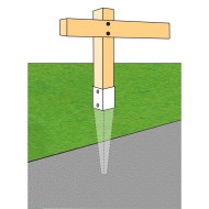 Picior de stalp pentru batere, Ø38 x Ø38, Rocast