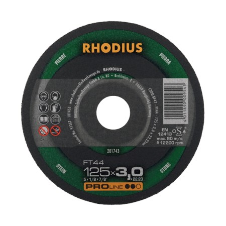 Disc pentru debitare piatra FT44 drept, RHODIUS