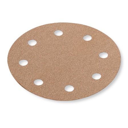 Disc abraziv pentru lacuri / vopsele / lemn, LVL, tip 3, R 125, 8 perforatii, gr. 100, FLEX