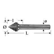 Freze biax forma J, con 60°, carbura de wolfram (CB), RUKO