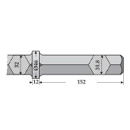 Dalta plata pentru ciocane pneumatice HEX 32, RENNSTEIG