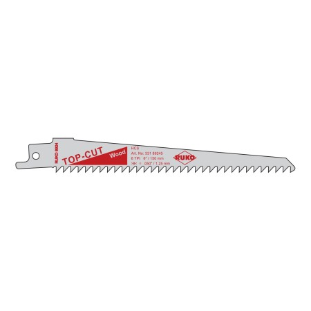 Set 5 panze pentru fierastraie pendulare, RUKO 8924 HSS, dinti ceaprazuiti, L 150, l 18, gros. 1.25, pas dinti 4.2, 6 TPI, RUKO