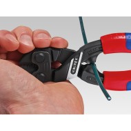 Clesti pentru fier beton CoBolt , Cleste cu strat protector negru si manere subtiri cu manson bicomponent, Knipex