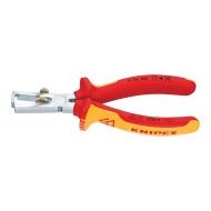 Cleste dezizolator, suprafata cromata si manere cu manson bicomponent VDE 1000 V, dezizolare Ø 5mm / 10 mm² , AWG 7, Knipex