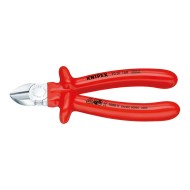 Cleste diagonal - Knipex clasic, cu suprafata cromata si manere cu manson monocomponent VDE 1000 V in adancime, Knipex