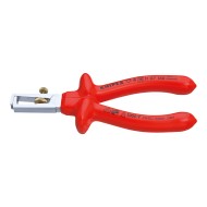 Cleste dezizolator, manere cu manson monocomponent VDE 1000 V in adancime, dezizolare Ø 5mm / 10 mm² , AWG 7, Knipex