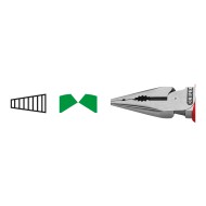 Cleste cu strat protector negru lustruit si manere cu manson bicomponent, taiere Ø 3.0 / 2.0 / 8.0 mm / 16.0 mm², Knipex