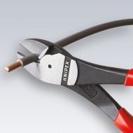 Cleste diagonal ''Heavy-Duty'', cu suprafata cromata si manere cu manson monocomponent VDE 1000 V in adancime, Knipex