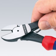 Cleste diagonal ''Heavy-Duty'', cu suprafata cromata si manere cu manson monocomponent VDE 1000 V in adancime, Knipex