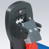 Cleste de sertizare laterala pentru micro-pini terminali,cu sertizare in forma "F", Knipex