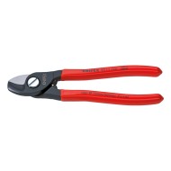 Clesti de taiat cabluri de Cu si Al, cu strat protector negru lustruit si manere cu manson din plastic, AWG 1/0, Knipex