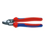 Clesti de taiat cabluri de Cu si Al, cu suprafata cromata si manere cu manson bicomponent VDE 1000 V, L 165 mm, AWG 1/0, Knipex