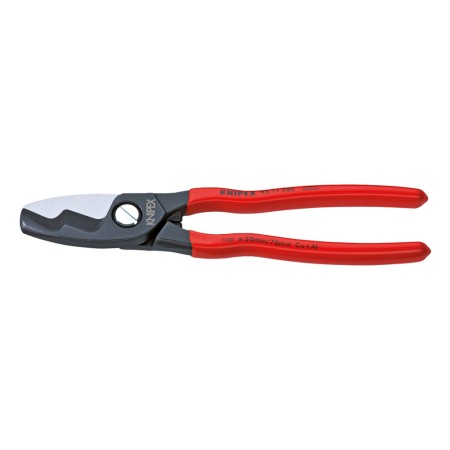 Cleste de taiat cabluri cu muchii de taiere duble, L 200 mm, taiere Ø 20mm / 70 mm², AWG 2/0, Knipex