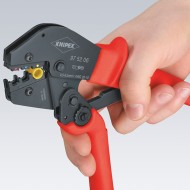 Cleste de sertizat pentru conectori inelari izolati si mufe pentru imbinare, sertizare forma Ovala, AWG 20 - 10, Knipex
