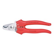 Cleste de taiat cabluri cu strat protector lustruit si manere cu manson din plastic, taiere Ø 10mm / 24 mm², AWG 3, Knipex