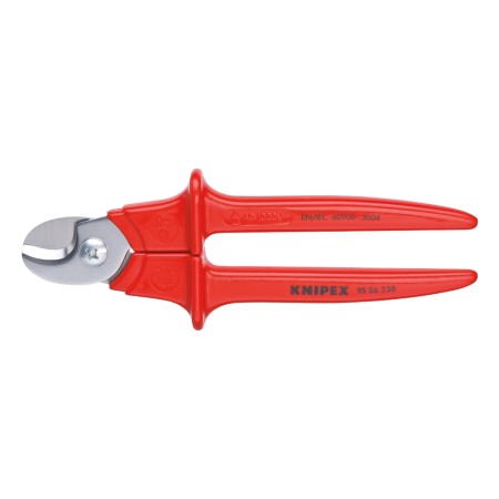 Cleste de taiat cabluri, manere cu manson monocomponent VDE 1000 V in adancime, taiere Ø 16mm / 50 mm², AWG 1/0, Knipex
