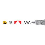Cleste pentru electronica SuperKnips cu protectie la descarcare electrostatica (ESD), pentru cabluri de fibra optica, Knipex