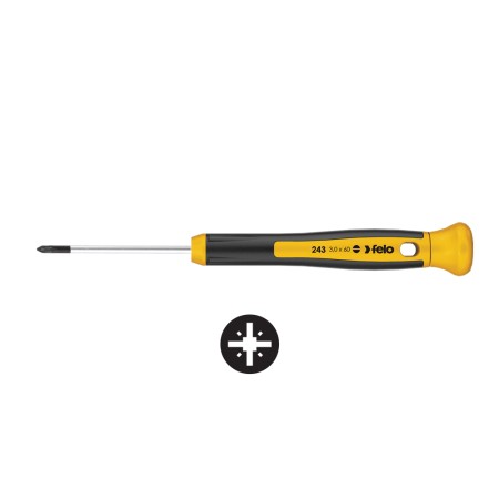 Surubelnite ESD de precizie, tip 241 Pozidriv - lama cu profil circular - seria 250, Felo