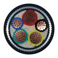 Cleste cu clichet (3 trepte) pentru taierea cablurilor cu armatura exterioara, VDE 1000 V, taiere Ø 45mm / 380 mm², Knipex