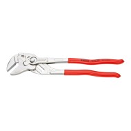 Cleste cheie Cleste XL placat cu nichel si manere cu manson din plastic, L 400 mm, Ø inch/mm 3 3/8 | 85, 25 pozitii, Knipex