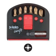 Set Felo Swift, model TiN Pz, Pozidriv, (cap magnetic inclus), Felo