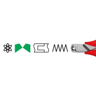 Clesti de taiere frontala pentru electronisti, lustruit si manere cu manson din plastic, Knipex