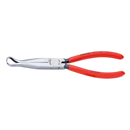 Cleste cu falci lungi, semi-rotunde inclinate 45°, utilizate pentru prinderea bujiilor si componentelor rotunde, Knipex