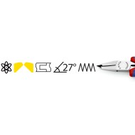 Clesti de taiere frontala pentru electronisti, suprafata oglinda lustruita si manere cu manson bicomponent, L 120 mm, Knipex